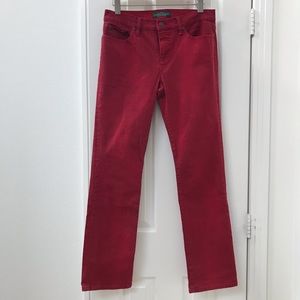 Lauren Ralph Lauren dark red straight leg jeans